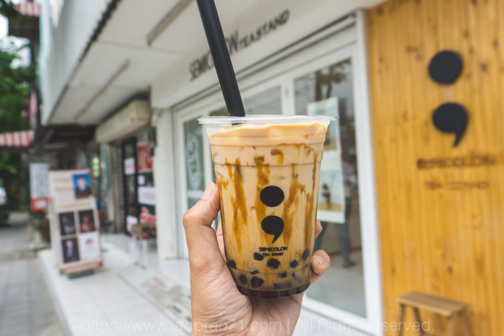 ร้านชานม SEMICOLON TEA STAND ร้านชานมเกรดดี