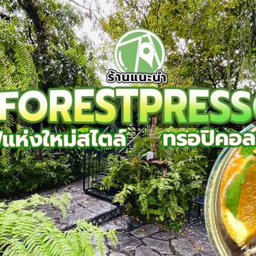 ร้าน Forestpresso Cafe [ฟอเรสท์เพรสโซ่ คาเฟ่] ร้านกาแฟบรรยากาศสวนป่า